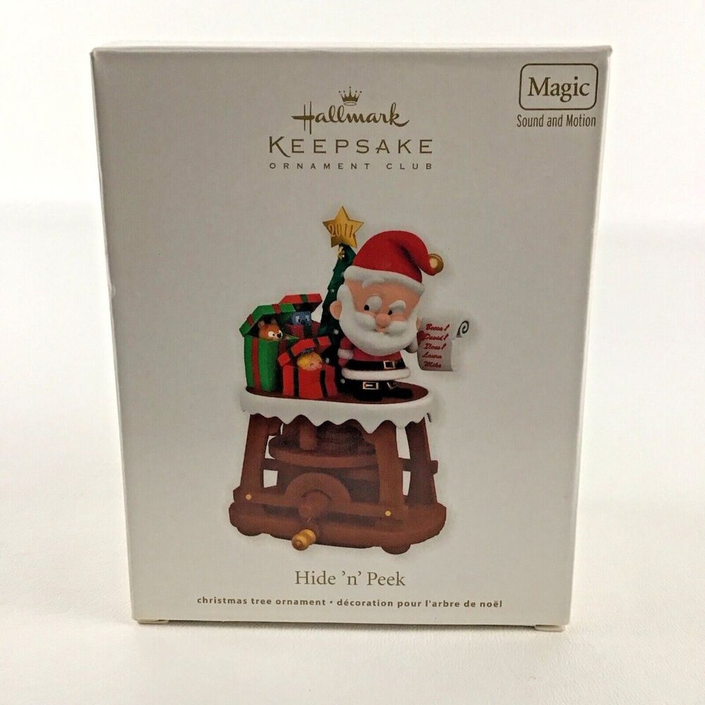 Hallmark Keepsake Christmas Tree Ornament Hide N Peek Sound with Motion New 2011